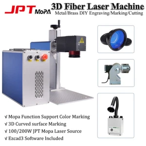100W/200W JPT Mopa Fiber Laser Engraver 3D Curved Surface Laser Marking EZCAD3 - Picture 1 of 17