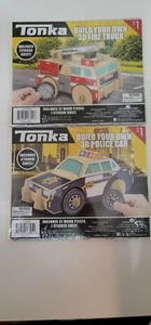 Tonka 3D Wooden 1st Responders Models Police Car & Firetruck Bundle - Picture 1 of 2
