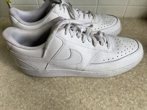 Nike Court Vision Low Triple White Shoes Men's Size 14 CD5463-100 Eur 48.5 - Picture 1 of 8
