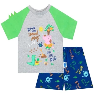George Pig Dino Garden PJs Kids Boys 18 24 Months 2 3 4 5 6 7 8 Years Pyjamas - Picture 1 of 5