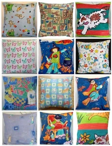 Copricuscino Bambini Gioco Nursery Sala Giochi Orsacchiotto Farfalla Mago Stampa Animale - Foto 1 di 19