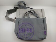 Young Living Essential Oils Canvas Seed to Seal Tote Bag Gray Purple Clean