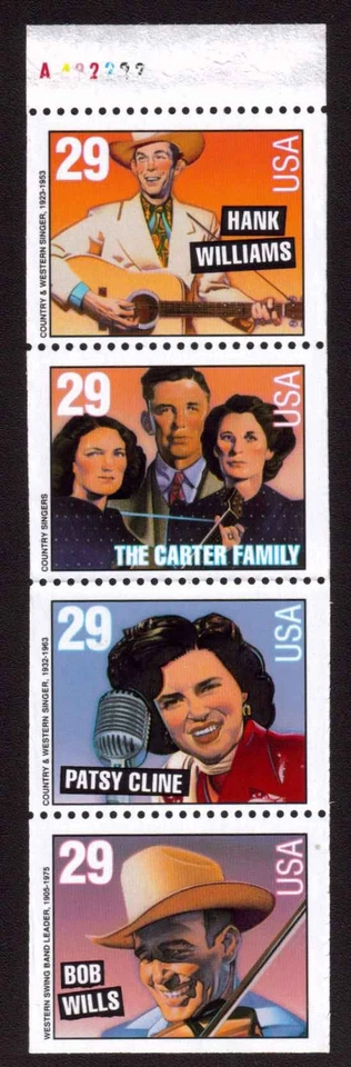 MALACK 2778a, 29c Country Music,  Booklet Pane n4937 - Image 1 of 1