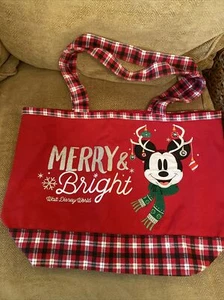 Disney Parks 2018 Merry & Bright Christmas Tasche Damen groß rot kariert  - Bild 1 von 6