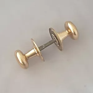 Boutons de porte en laiton breveté années 30 - Photo 1 sur 6