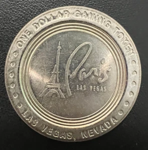 Ficha de juego Balley's Paris Hotel Las Vegas Nevada ranura de un dólar casi nueva - Imagen 1 de 2