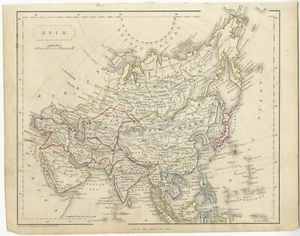 Antique Map of Asia by Becker (c.1860) - Picture 1 of 1