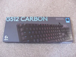 New Logitech G512 CARBON RGB Mechanical Gaming Keyboard with GX Brown Switches - Picture 1 of 7