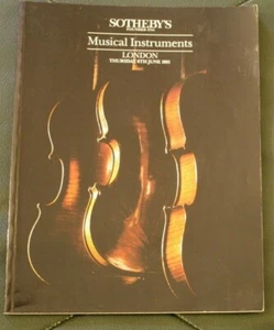 Catalogue, Sotheby's Musical Instruments London Thursday 6th June 1991 - Picture 1 of 6