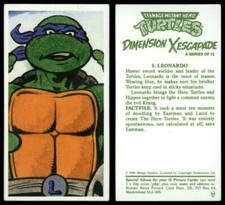 Leonardo #5 Teenage Mutant Hero Turtles 1990 Brooke Bond Card