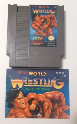 Tecmo World Wrestling (NES 1990) Game And Manual Authentic and Tested - Image 1 of 4
