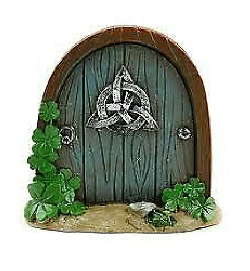 Celtic Door, Irish Door. Leprechaun Hideaway, Blue Door, Fairy Garden Accessory - Image 1 of 1