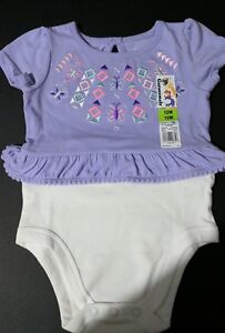 Baby girl 1 piece purple butterfly Garanimals suit size 12 months