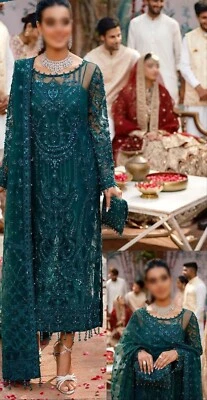 пакистанское индийское свадебное платье с полной вышивкой, которое носила Икра Али - Изображение 1 из 2