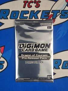 Digimon Gioco di Carte Drago del Coraggio Confezione Pre-Release Inglese Sigillato - Foto 1 di 3