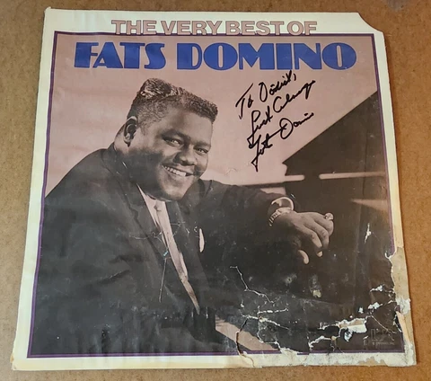 FATS DOMINO Autograph - Hand Signed on an Album Cover - "The Very Best of" Cover