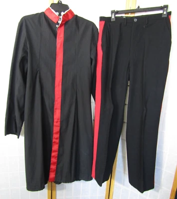 De Colección Hale Theater Abby Marca Negro/Rojo Mago Largo Abrigo/Pantalones Disfraz Halloween Foto 1 de 4