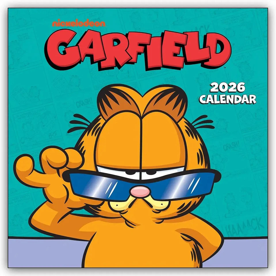 ANDREWS MCMEEL PUBLISHING Garfield 2026 Wall Calendar Jim Davis Kalender 14 S. Englisch 2026