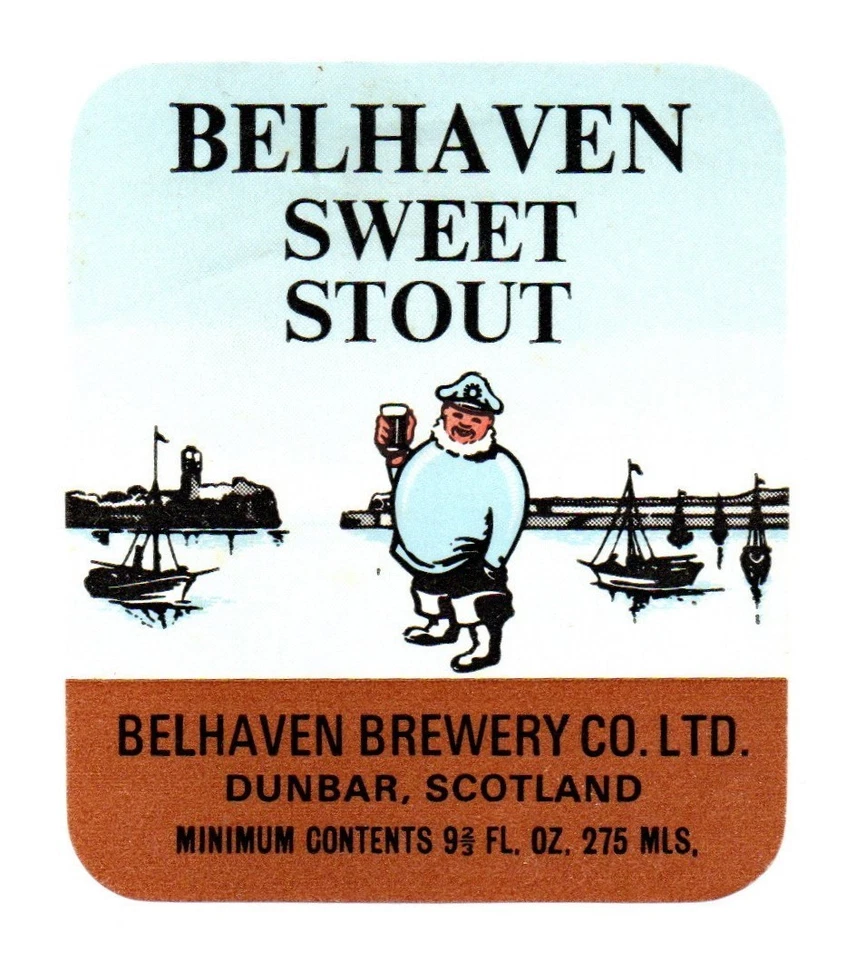 Scotland - Vintage Beer Label - Belhaven Brewery, Dunbar - Belhaven Sweet Stout - Image 1 of 1