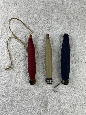 De colección 3 lanzaderas telar tejedor de madera 4 carretes antiguos ver fotos Foto 1 de 4