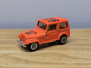 Vintage 1970s Unbranded Orange Jeep Fire Chief 4x4 Rescue 1/64 Die Cast - Picture 1 of 7