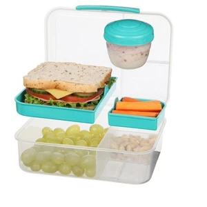 Sistema To Go Bento Lunch Box 1.65L – BPA-Free Compartment Box with Snack Pot - Picture 1 of 6