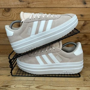 Adidas Trainers Womens Size UK 6.5 VL Court Bold Pink White Platform Shoes - Picture 1 of 13
