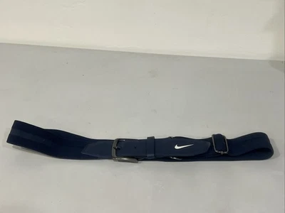 Cinto ajustável elástico azul Nike tamanho único logotipo Swoosh - Imagem 1 de 4