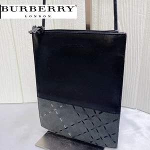 Burberry London Schultertasche schwarz Leder Wildleder 7,5 x 6,3 Zoll gebraucht - Bild 1 von 12