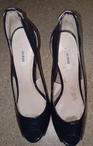 Guess Dark Blue Heels Size 8.5 - Picture 1 of 3