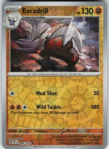 Pokemon Excadrill - 086/162 SV05: Temporal Forces NM Reverse Holo card - Picture 1 of 2