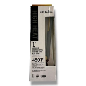 Andis CSV-1EA 1” Ceramic Professional Curved Edge Flat Iron - New in Box - Picture 1 of 3