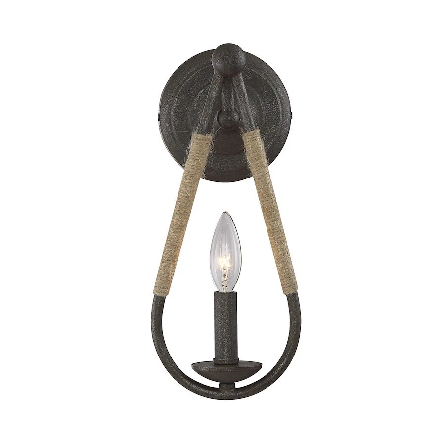 Savoy House 1-Light Wall Sconce, Rusty Nail/Rope - M90002RN - Image 1 of 1