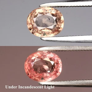 💎 0.98ct 6.5x5.2mm Oval Natural Color Change Garnet - Unheated, Africa Gemstone - Picture 1 of 6