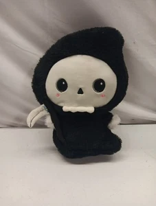 RMS International Spooky Goth Peluche Parca Fantasma Negro Blanco Suave 12" - Imagen 1 de 6