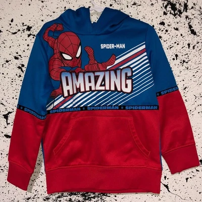 Marvel Spider-Man Niños Talla 5 Pullover Sudadera con Capucha Jumping Frijoles Activos Foto 1 de 3
