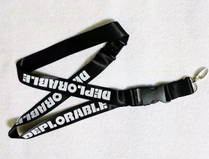 DEPLORABLE LANYARD Donald Trump Detachable w/ClamShell hook (MAGA) - Picture 1 of 3