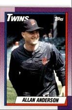 1990 Topps Baseball Cards Allan Anderson Minnesota Twins #71