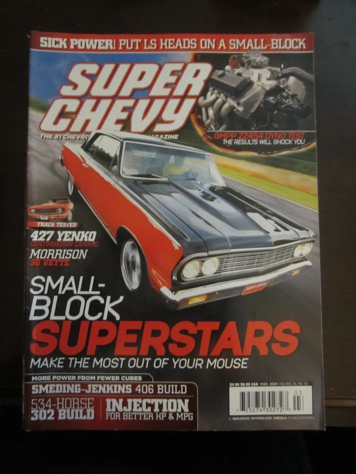 Super Chevy Magazine March 2009 Small Block Superstars No Label AR Foto 1 de 1
