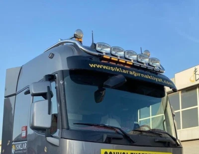 Inox Lungo Staffa a Tetto per Faretti 60mm-Dicke 1.50mm Adatto Renault T - Senza - Immagine 1 di 2