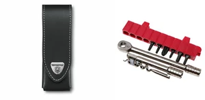Victorinox Swiss Army PLUS LEATHER SHEATH KIT  115MM Swisstool Knives 4.0833.LRW - Picture 1 of 17