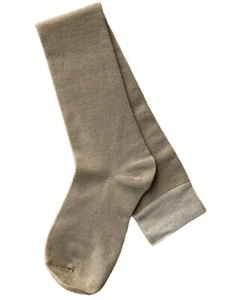 Tan Beige Long Over the Knee Socks Stretchy Nylon Coquette Lolita Schoolgirl 0/S - Picture 1 of 4