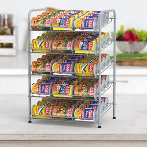 5 Tier Can Rack Organizer Metal Canned Food Storage Organizer for Kitchen Pantry