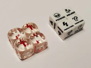 8 Piece Pokemon TCG Dice Set / Special Condition Counters and Heads & Tails Dice - Picture 1 of 8