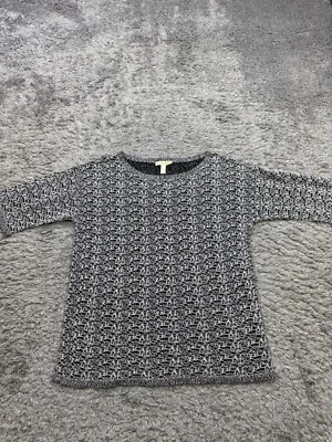 Suéter Eileen Fisher Mujer Pequeño Lino Orgánico Garabateado Encaje Tejido Pullover Top Foto 1 de 4