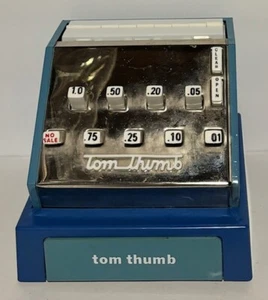 Vintage Blue Tom Thumb Toy Cash Register All Buttons Works. - Picture 1 of 2