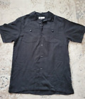 Silversilk Large Black Button Up Shirt