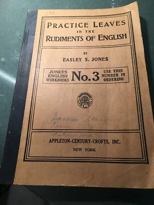 1929 Practice Leaves in the Rudiments of English Grammar Leaf Pages Punctuation - Image 1 of 3