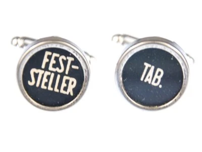 Tapón Tab Gemelos Máquina de Escribir Llave Miniblings De Colección Único Foto 1 de 3