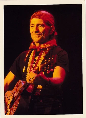 Willie Nelson-Signed Vintage Photograph Cover